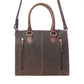 Myra Timber Trail Hairon Leather Concealed Carry Bag in Cream Mocha