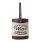 Myra Textura Cotton & Leather Wine Holder in Mocha Cream