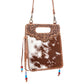 Myra Yellowstone Lone Creek Handtooled Bag in Ivory Mahogany