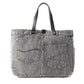 Myra Billyjean Western denim Tote Bag for Women in denim black with leather detail
