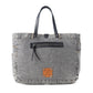 Myra Billyjean Western denim Tote Bag for Women in denim black with leather detail