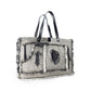 Myra Frayed Frontier Western denim Tote Bag for Women in denim black with fringe detail
