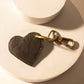 Myra Moonhide Heart Western Key Fob in light brown with hairon detail