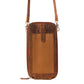 Myra Wildtouch Western Phone Crossbody in tan with leather detail