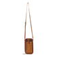 Myra Wildtouch Western Phone Crossbody in tan with leather detail