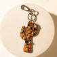 Myra Cactus Prairie Handtooled Leather Key Fob in Canyon Teal