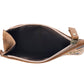 Myra Hand Hewn Western Card Holder for Women in Light Brown with handtooled detail
