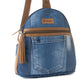 Myra Bluejean fanny pack bag for Women in blue with denim and Front Pocket