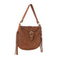 Myra Yellowstone Westbrook Suede Leather Bag in Amber Dusk