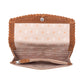 Myra Yellowstone Briar Meadow Studded Suede Leather Women’s Purse in Desert Tan