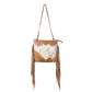 Myra Tumbleweed Trail Fringed hand-tooled bag for women in Light Brown