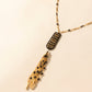 Myra Trailstamp Pendant Necklace in Burnished Tan