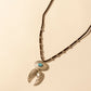 Myra Windspur Feather Necklace in Desert Turquoise