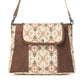 Myra Oakline Cotton & Leather Shoulder Bag in Oat Brown