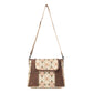 Myra Oakline Cotton & Leather Shoulder Bag in Oat Brown