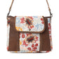 Myra Oakline Cotton & Leather Shoulder Bag in Powder Brown