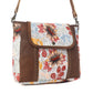 Myra Oakline Cotton & Leather Shoulder Bag in Powder Brown