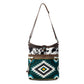Myra Wovenstone Western shoulder Bag for Women in green with Aztec detail