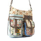 Myra Le Fleur Bel Cowgirl Shoulder Bag for Women in yellow floral with leather and Concho details