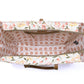 Myra Brookside Cotton & Leather Weekender Bag in Blush Cream