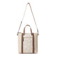 Myra Sunfield Haven Cotton & Leather Tote Bag in Timber Cream
