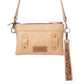 Myra Stone Barrow Hairon Leather Bag in Ochre Frost