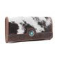 Myra Rustwood Concho Leather Women’s Wallet in Charcoal Cream