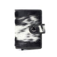 Myra Dune Star Hairon Leather Credit Card Holder in Black & White