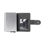 Myra Dune Star Hairon Leather Credit Card Holder in Black & White