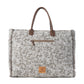 Myra Wildstar Pony Western Weekender Bag for Women in white with hairon detail