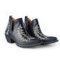 Myra Tempest Embroidered Cowgirl Booties in Onyx for Women in Genuine Leather with Snip Toe