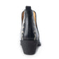 Myra Tempest Embroidered Cowgirl Booties in Onyx for Women in Genuine Leather with Snip Toe