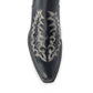 Myra Tempest Embroidered Cowgirl Booties in Onyx for Women in Genuine Leather with Snip Toe