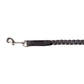 Trailbound Leather Dog Leash in Rustic Brown with Braided Design and Metal Hook