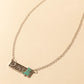 Myra Cowgirl Boot Charm Necklace for Women in Moonlit and Turquoise