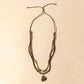 Myra Santa Rosa Beaded Drawstring Necklace for Women with beads and concho detail for western wear