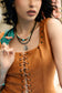 Myra Santa Rosa Beaded Drawstring Necklace for Women with beads and concho detail for western wear