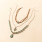 Myra Boho Mesa Layered Necklace for Women with turquoise bead and cactus pendant detail for western wear