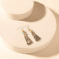 Myra Sedona Sun Dangle Earrings for Women with turquoise tooled detail for everyday western wear