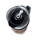 Myra Westmark Tooled Western Tumbler in White Stainless Steel with Leather Wrap and Handle for Use