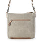Myra Damask Trail Vintage Crossbody Bag for Women in sage with print detail