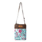 Myra Paisley Spring Floral Crossbody Bag for Women in turquoise with print
