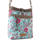 Myra Aspendale upcycled canvas Bag for Women Blue with leather details