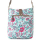 Myra Aspendale upcycled canvas Bag for Women Blue with leather details