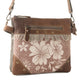 Myra Inkwild Vintage Crossbody Bag for Women in rust with fringe detail