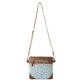Myra Inkwild Vintage Crossbody Bag for Women in blue with fringe detail