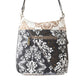 Myra Le Fleur Bel Cowgirl Shoulder Bag for Women in blue floral with leather and Concho details