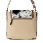 Myra Sandstone Pony Western Shoulder Bag for Women in Khaki