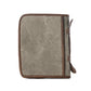 Myra Graceword Western Bible Cover in olive with flap closure and leather detail