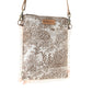 Myra Loom Tapestry vintage Crossbody Bag for Women in white with fringe detail